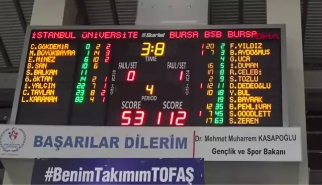 SPOR Bursa Büyükşehir Belediyespor Kadın Basketbol Takımı, şampiyonluk kupasını aldı