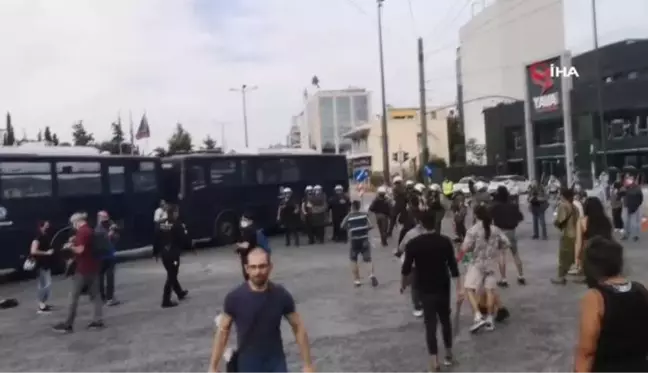 Atina'daki Filistinlilerden İsrail karşıtı protesto