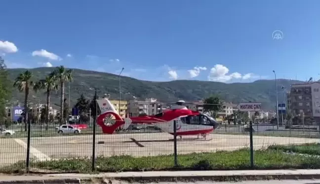Ambulans helikopter kalp krizi geçiren hasta için havalandı