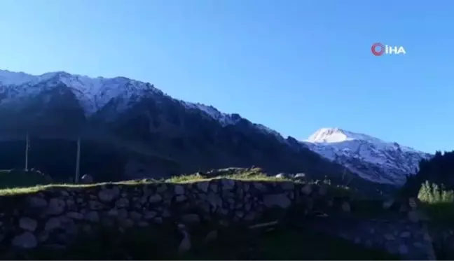 Rize'nin yaylalarında Haziran ayında kar sürprizi