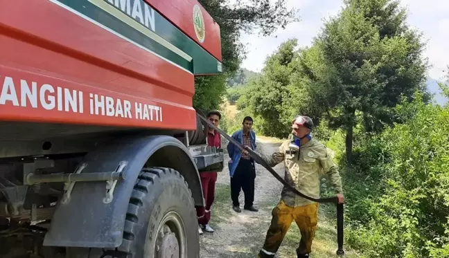 Osmaniye'de çıkan orman yangını büyümeden söndürüldü