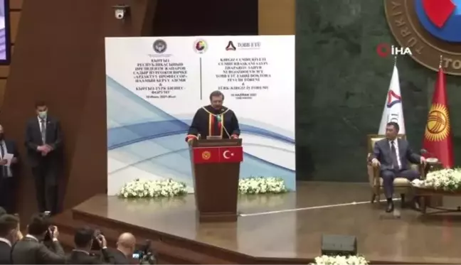 TOBB ETÜ'den Kırgız Cumhuriyeti Cumhurbaşkanı Caparov'a fahri doktora