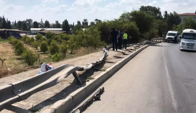 Şarampole devrilen ticari taksinin sürücüsü yaralandı