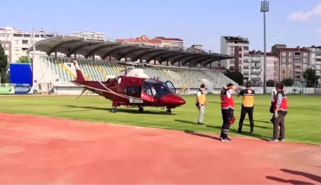 KIRKLARELİ - Enerji üretim fabrikasının su kazanındaki patlamada yaralanan işçi hava ambulansı ile İstanbul'a sevk edildi