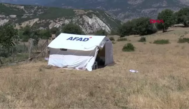 BİNGÖL HASAR GÖREN KÖYLERDE DEPREM ÇADIRLARI KURULDU