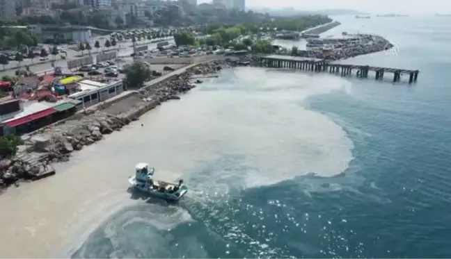 Drone - Müsilaj temizleme çalışmaları devam ediyor