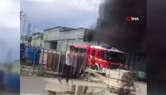 Başkent'te sanayi sitesinde çıkan yangın hasara neden oldu