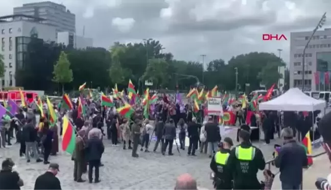 Son dakika haberi! Almanya'da PKK destekçileri Alman polisini protesto etti