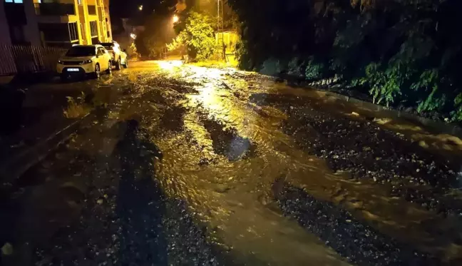 Artvin'de şiddetli yağış nedeniyle yollar çamurla kaplandı