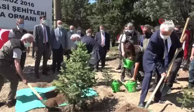 Isparta'da 15 Temmuz Ormanı'na fidan dikildi