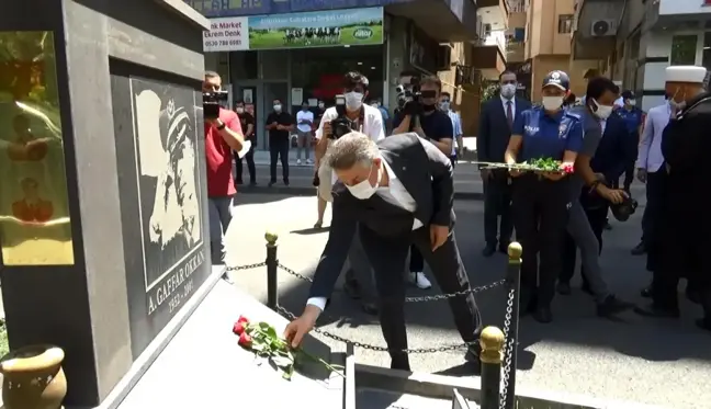 DİYARBAKIR - Diyarbakır Emniyet Müdürü Aşkın, Gaffar Okkan'ı şehit edildiği yerde andı