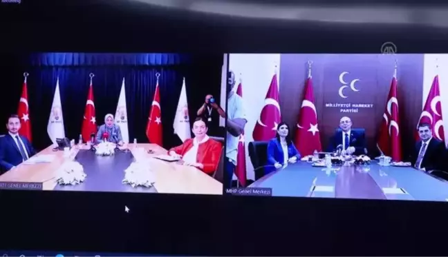 AK Parti ile MHP heyetleri video konferans aracılığıyla bayramlaştı