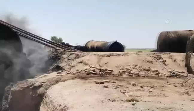 Suriye'de YPG/PKK işgalindeki bölgelerde ilkel yollarla işlenen petrol sivillerin sağlığını tehlikeye atıyor