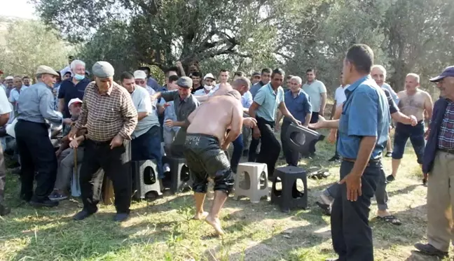 Güreşsever baba oğullarının sünnetinde yağlı güreş düzenledi