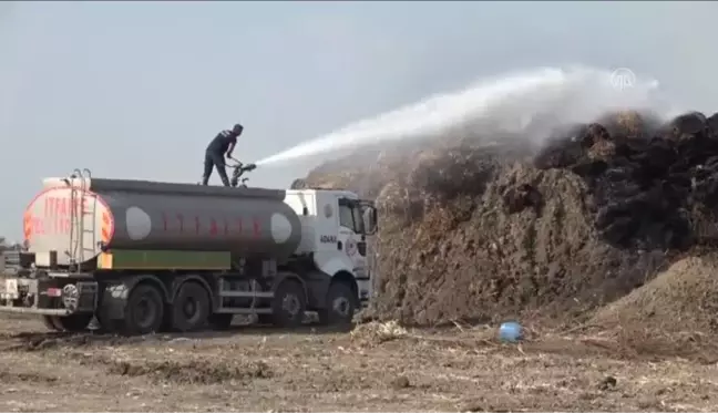 Mısır silajı balyalarının bulunduğu tarlada çıkan yangın kontrol altına alındı