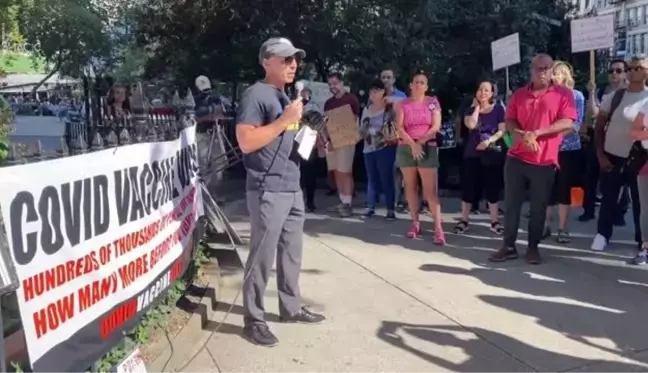 AMERİKA BİRLEŞİK DEVLETLERİ - New York'ta aşı karşıtı protesto