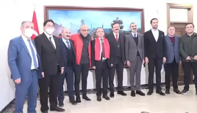 TOBB Başkanı Hisarcıklıoğlu Valilik, Belediye ve TSO'yu ziyaret etti