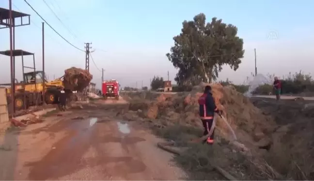 Ahırda çıkan yangında 5 büyükbaş hayvan telef oldu