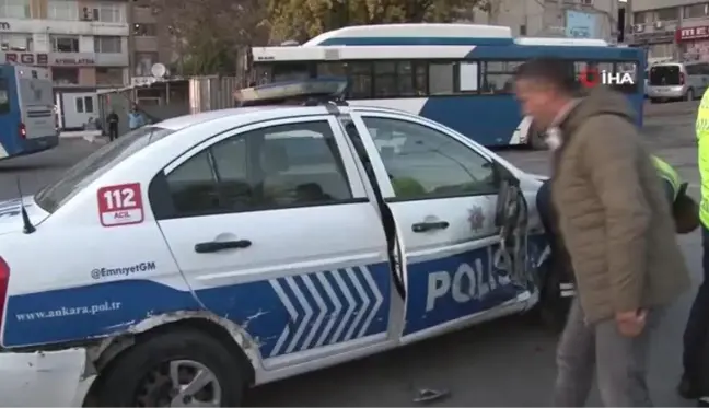 Son dakika haberleri... EGO ile polis aracı çarpıştı: 3 yaralı