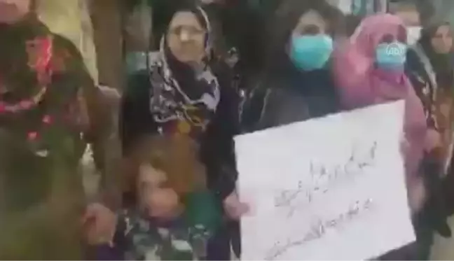 Aileler, kız çocuklarını kaçıran YPG/PKK'yı protesto etti