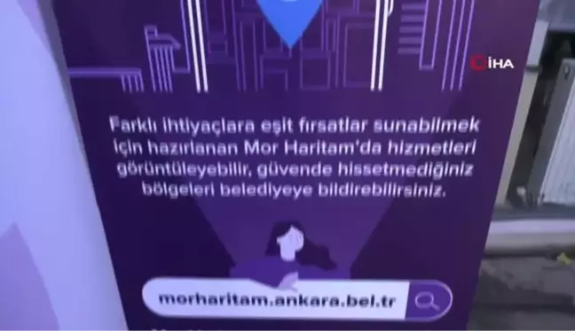 Ankara'da kadın sanatçılar duvarları 'Mor Haritam' uygulamasıyla renklendirdi