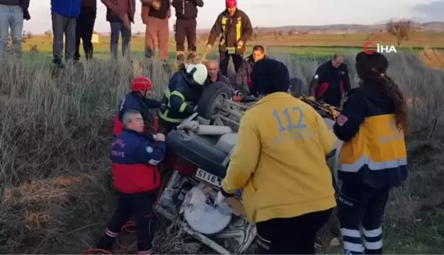 Uygulama noktasında ani fren yapan otomobil kazaya sebep oldu