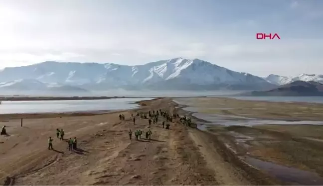 Son Dakika | VAN GÖLÜ'NDEKİ KURAKLIĞA DİKKAT ÇEKMEK İÇİN SAHİLDE TEMİZLİK ÇALIŞMASI YAPTILAR