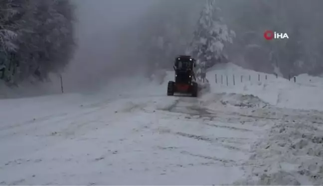 Kocayayla Geçidi'nde ulaşıma kar engeli