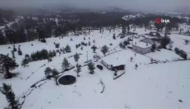 Denizli'nin Sibiryası Çameli'nden kar manzaraları