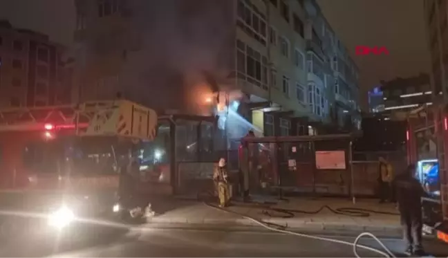 İSTANBUL-ŞİŞLİ'DE RESTORANDA YANGIN