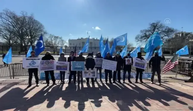 WASHINGTON - ABD'deki Uygur Türkleri, 2022 Pekin Kış Olimpiyatları'nı protesto etti