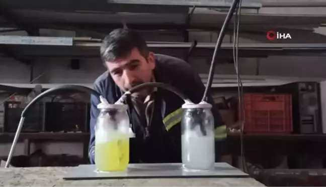 Esnafın iş yerini ısıtmak için bulduğu ilginç çözüm...10 liralık benzinle iş yerini 10 saat ısıtacak