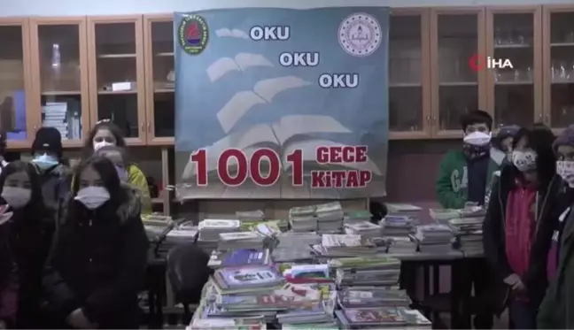 Öğrenciler 1001 gecede 1001 kitap okudu