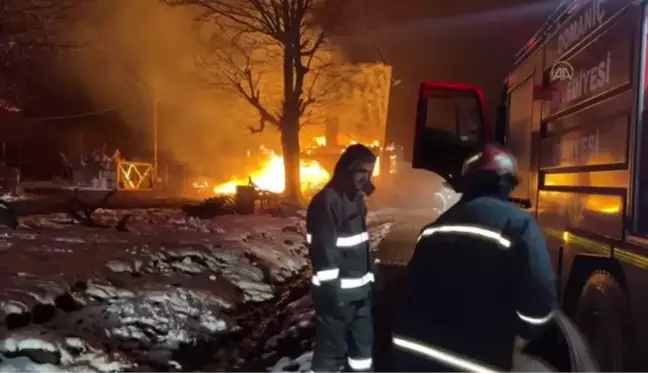 Şehit ailesinin evinde yangın çıktı