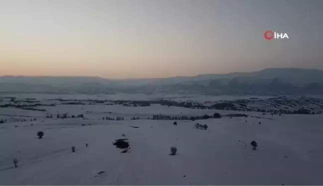 Tarihi Şar Antik Kenti, kış manzarası ile hayran bıraktı