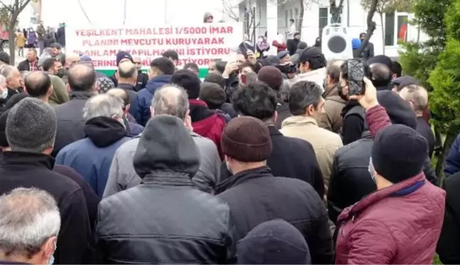 AVCILAR'DA 100 BİN NÜFUSLU MAHALLEYE GETİRİLEN İMAR PLANINI PROTESTO ETTİLER