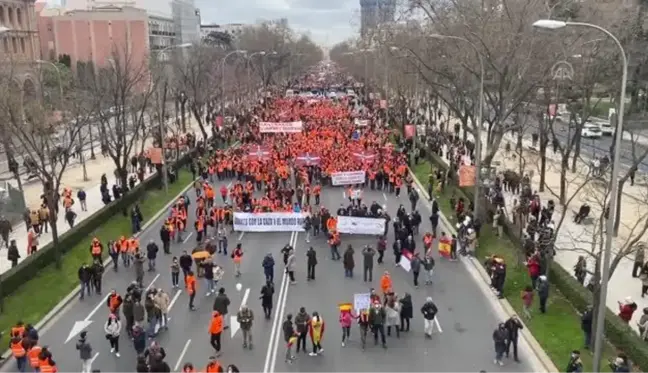 İspanya'da hükümetten sıkıntılarına çözüm isteyen çiftçiler meydanlara indi