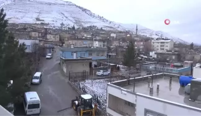 Çiçek açan badem ağaçları kar altında kaldı