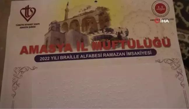 Amasya Müftülüğünden görme engellilere özel Ramazan imsakiyesi