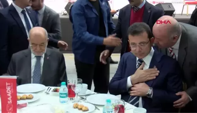 İSTANBUL-KARAMOLLAOĞLU VE İMAMOĞLU, SAADET PARTİSİ'NİN İFTARINDA BULUŞTU