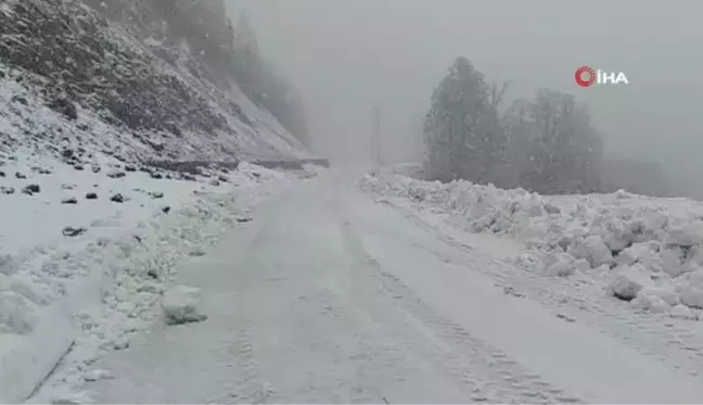 Artvin'de Mayıs ayında yağan kar 6 köyün yolunu ulaşıma kapattı