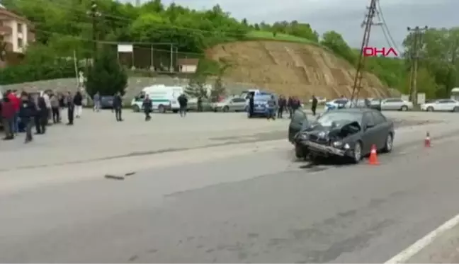 YOLA KONTROLSÜZ ÇIKAN OTOMOBİL KAZAYA NEDEN OLDU 1 ÖLÜ, 2 YARALI