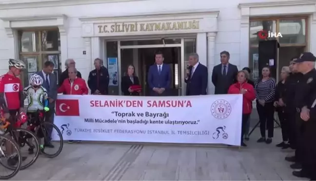 Atatürk'ün Selanik'teki evinden alınarak Samsun'a götürülmek üzere yola çıkarılan toprak ve Türk bayrağı Silivri'ye ulaştı