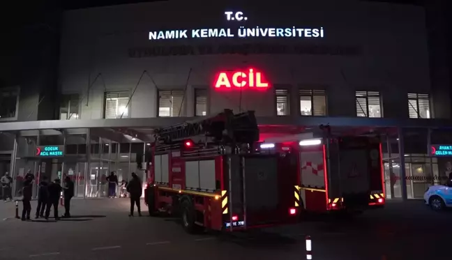 Tekirdağ'daki Üniversite Hastanesinde Yangın Çıktı