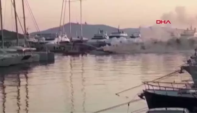 Son Dakika | BODRUM'DA TEKNEDE YANGIN PANİĞİ