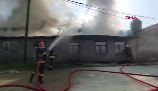 BOLU'DA KERESTE FABRİKASINDA YANGIN
