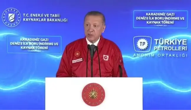Cumhurbaşkanı Erdoğan, Karadeniz Gazı Denize İlk Boru İndirme ve Kaynak Töreni'nde konuştu: (1)