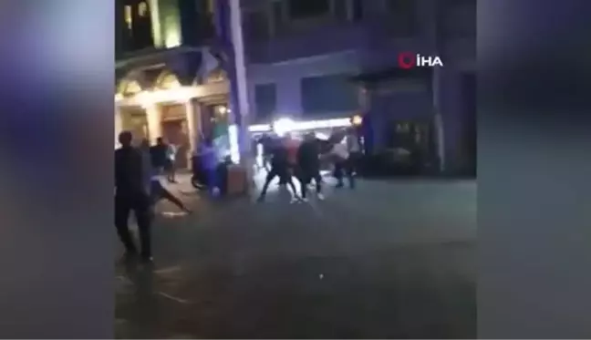 Taksim'de korkunç cinayet kamerada