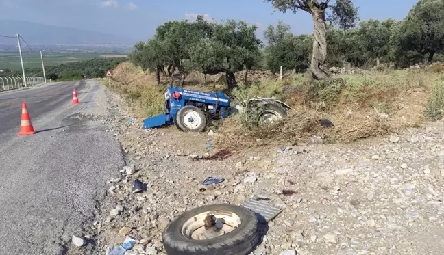 Traktör devrildi: 1 ölü, 1 yaralı