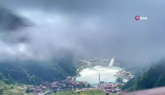 Uzungöl'de bulutların dansı böyle görüntülendi